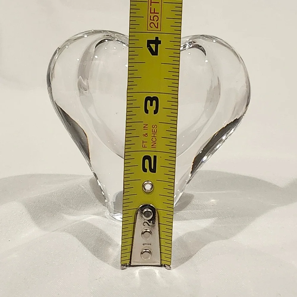 Heart Bud Vase Home Decor Small Clear Hand Blown Glass